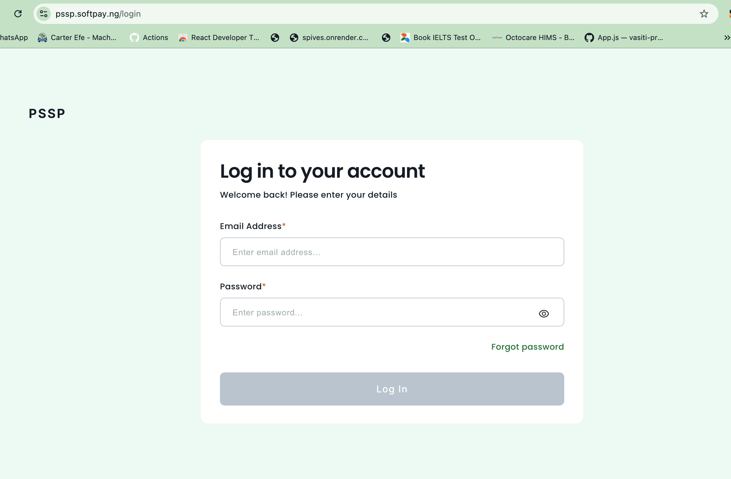 PSSP Admin Portal
